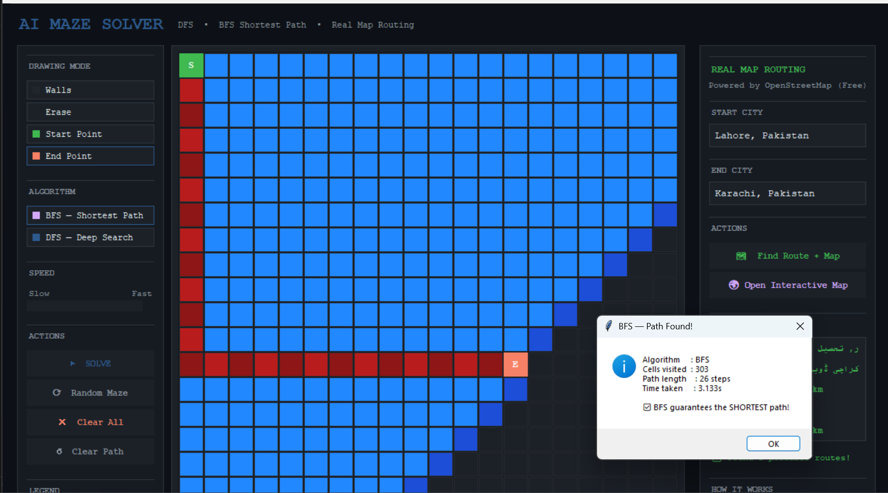 AI Maze Solver - Location Finder